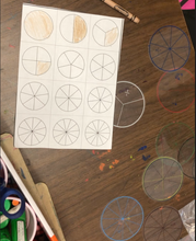5 Packs of Fraction Circles Math Manipulative(60 Pieces)