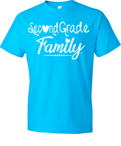 2nd Grade Family Grade Level Tee (ONLY Size Small,Large, XL, 3X)