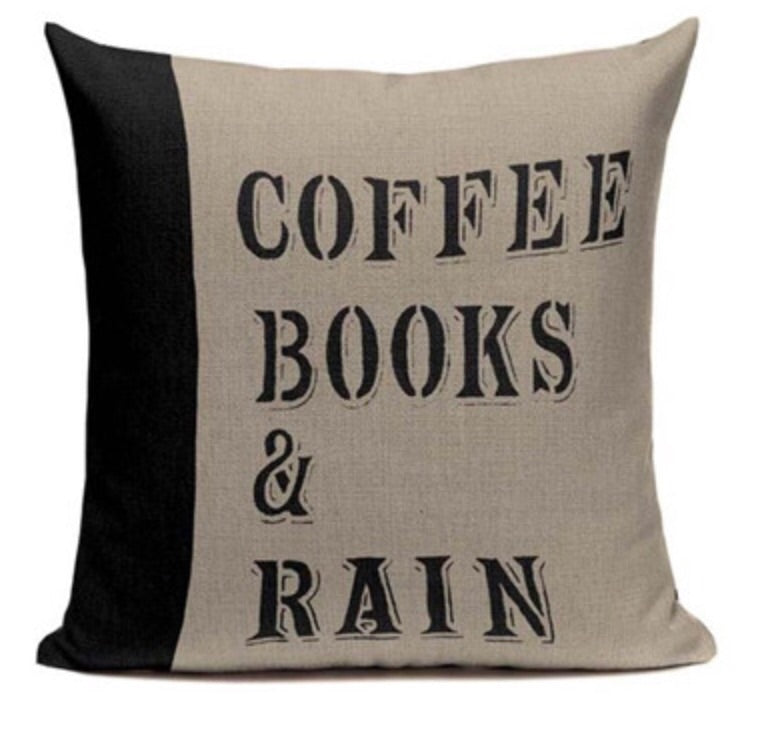 Coffee, Books, & Rain Pillow Case